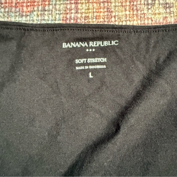 Banana Republic Large Square Neck Women's Top in Black soft stretch - Picture 2 of 6